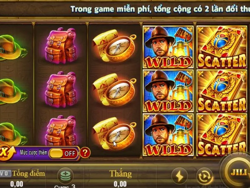 Trò chơi slot phiêu lưu khám phá kho báu